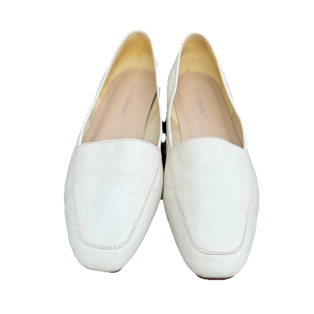 VTG Enzo Angiolini "Liberty" loafers In Leather Cream Size 6M